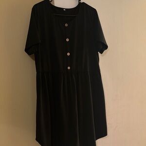 Black Button-Down Dress